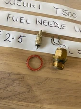Suzuki T500 carburettor fuel needle valve  , stamped 2.5  , See below