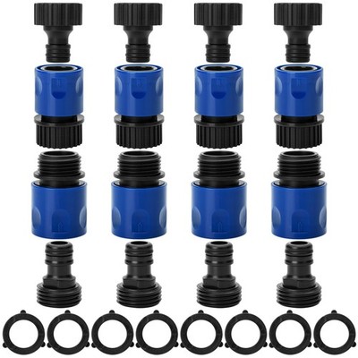 Garden Hose Quick Connect 3/4 Water Hose Fit Plastic Male Female Connector 4set