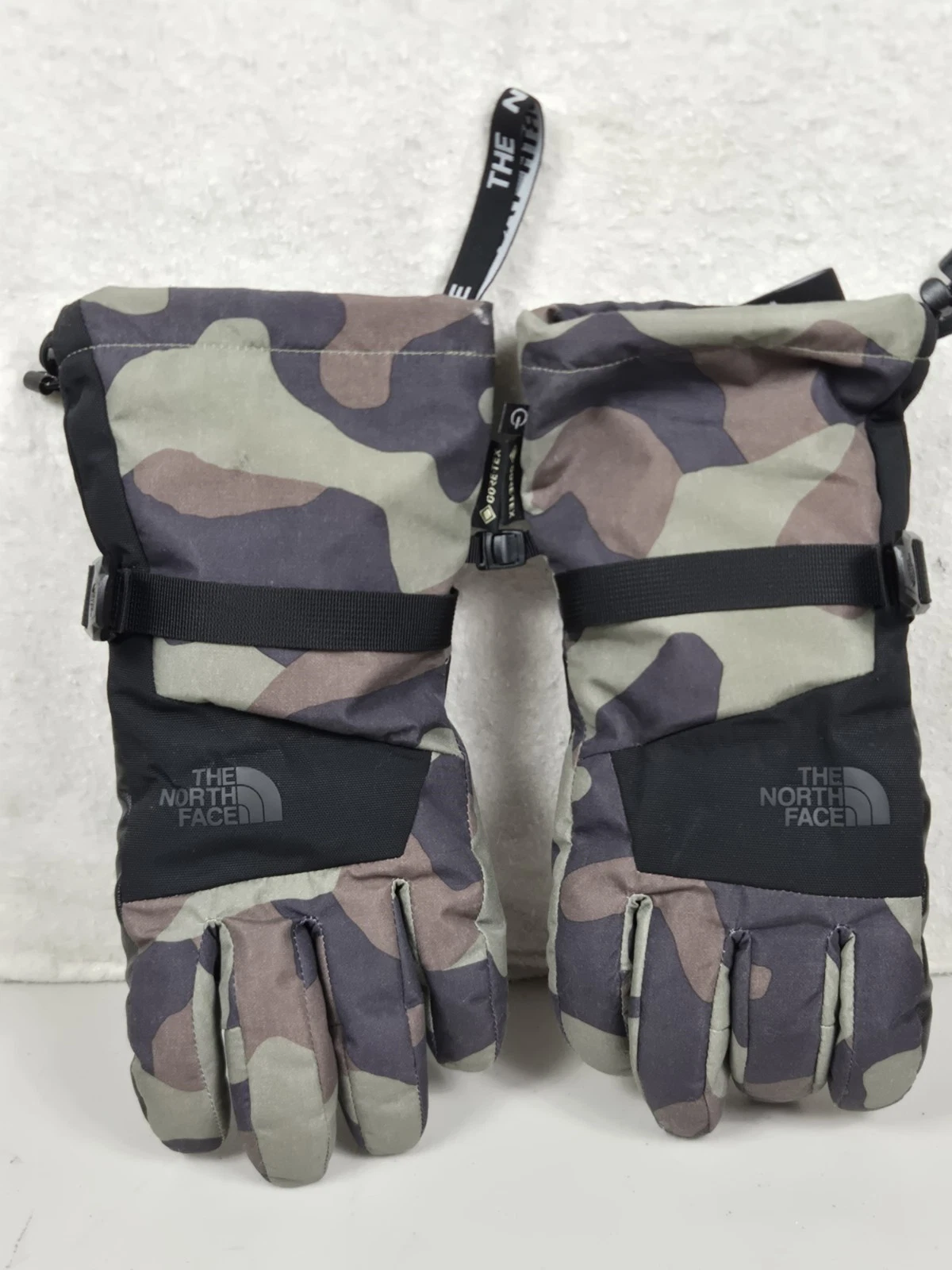 The North Face Montana Etip GTX Glove W/ Gore-Tex Green Camo Men's Size LG