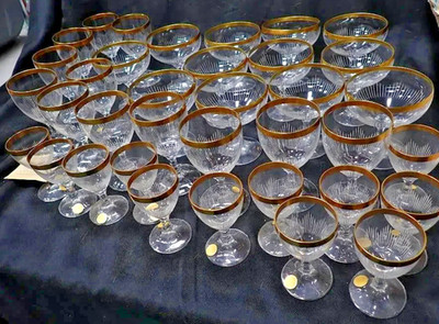 Vintage Schott-Zwiesel SCZ68 champagne, claret wine and cordial glasses SET of 4