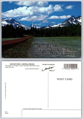 Century Drive Central Oregon Cascade Mountains High Mountain Lake Postcard Andre