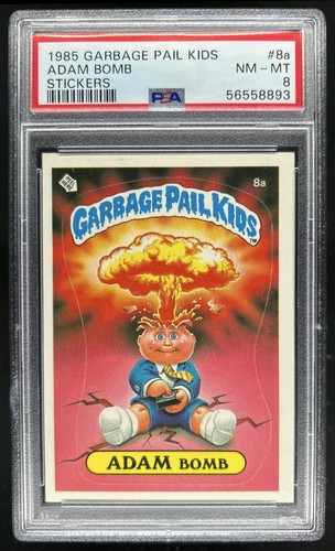 1985 Topps Garbage Pail Kids Adam Bomb Stickers #8a PSA 8