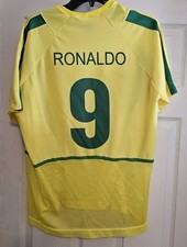 2002 Brazil Home Jersey Medium Nike Made In Brazil 9 Ronaldo