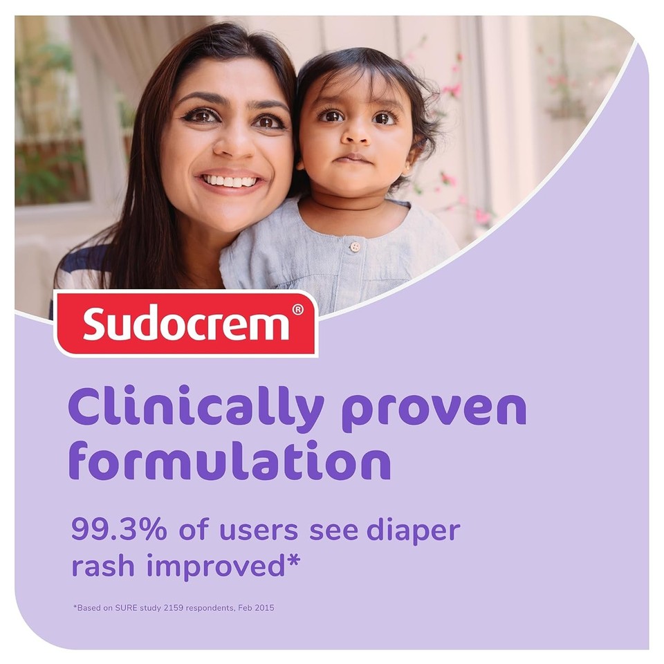 Sudocrem Diaper Rash Cream for Baby's Skin, Triple Action Diaper Rash ...