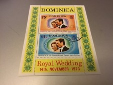 Dominica 1973 Royal Wedding of Princess Anne and Captain Mark Phillips franked
