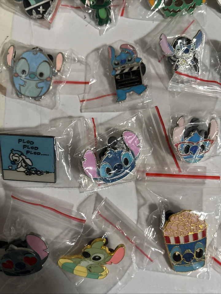 Stitch Disney Pin Lot of 25. W/ STITCH LANYARD US SELLER - Image 2 of 4