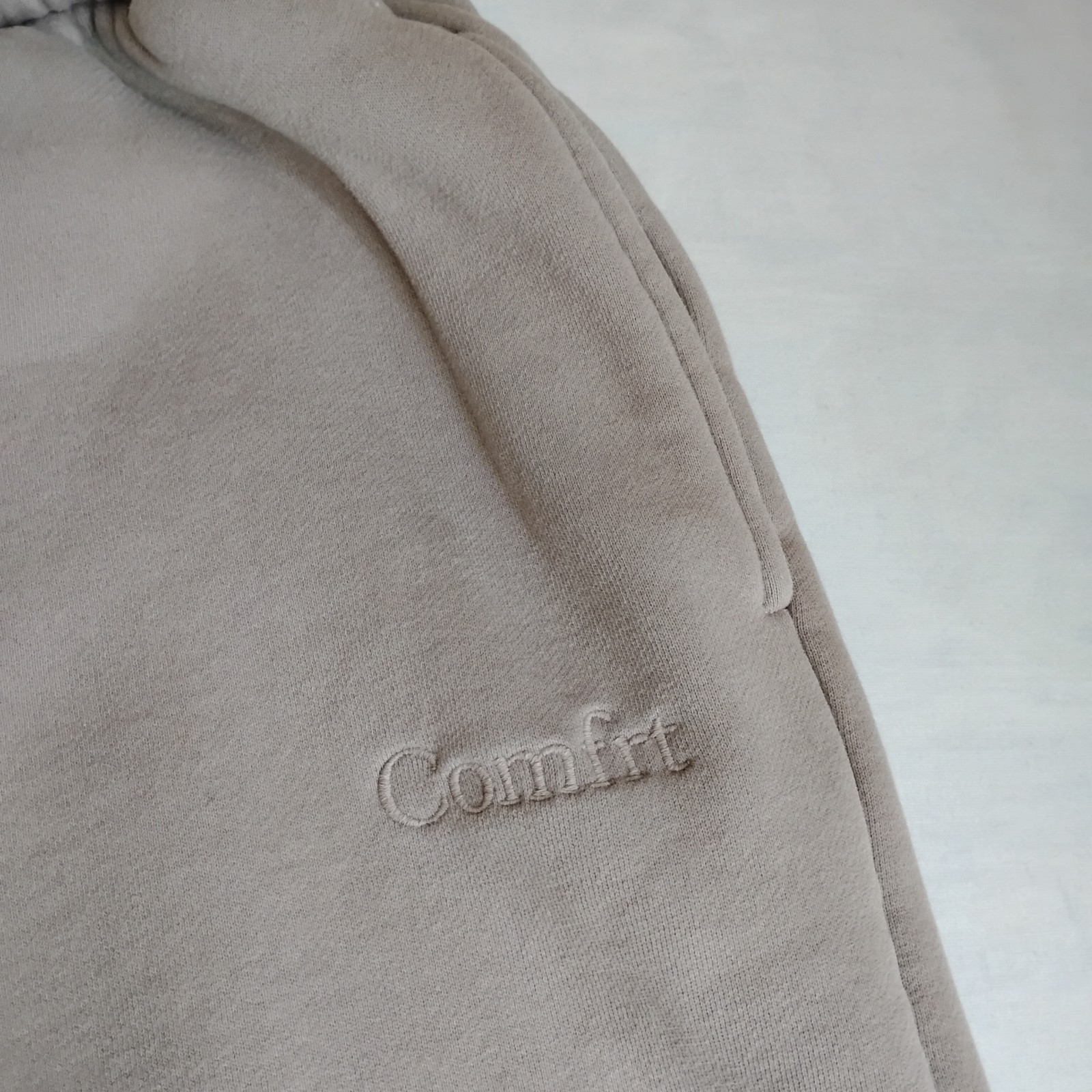 Comfrt Pants XL Thick Fleece Elastic Waist Sweatpants Pockets Straight Leg 