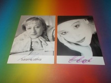 2 x Susanne Lothar Film  signed signiert autograph Autogramm auf Autogrammkarte