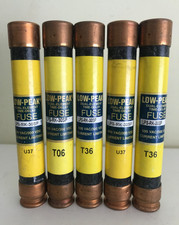  Lot of 5 Bussmann LPS-RK-30SP Low-Peak Dual Element, Time Delay Fuse 600V, 30A