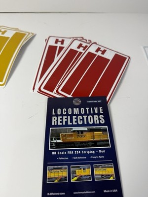 Ho Scale Self Adhesive Real Reflective Vinyl Locomotive Strips Red Color