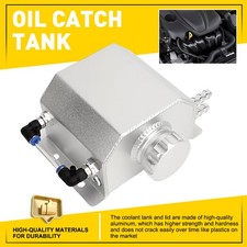 1L Aluminium Alloy Car Engine Oil Catch Can Breather Tank Bottle Reservoir UK