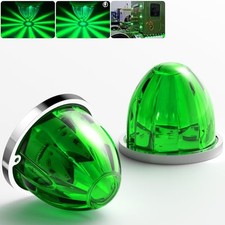 2Pcs Watermelon LED Strobe Constant Marker Lights Dual Function 2 Pack Green