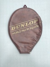 Vintage Dunlop "World No.1 in Squash" Racket Head Cover 1970s/80s Brown Vinyl