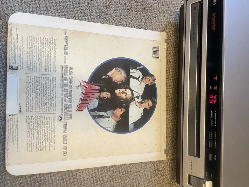 Airplane CED Videodisc Paramount Pictures RCA SelectaVision Movie 1981 - Image 2 of 2