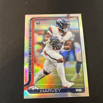 R.J. Harvey Topps Chrome Rookie Silver Refractor Sharp Invest Hot   Broncos...
