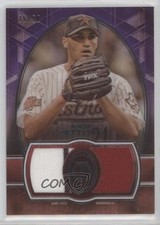 2019 Topps Tribute Single Player Dual Relics Purple 35/50 Andy Pettitte 2t7