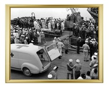 USS HAMMANN SURVIVORS PEARL HARBOR WWII 1942 8X10 GOLD FRAMED PHOTO