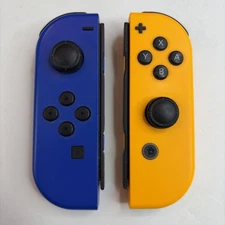 Nintendo Switch Joy-Con Controller - Neon Blue & Orange - Authentic OEM