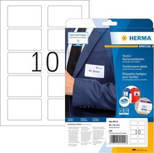 HERMA 4514 Etykiety z imieniem odłączalne, 20 arkuszy, 80 x 50 mm, 10 na arkusz A4, 200