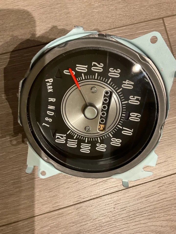 Oldsmobile Cutlass 442 1971 1972 cambio de columna velocímetro azul haz alto restaurado Foto 3 de 4