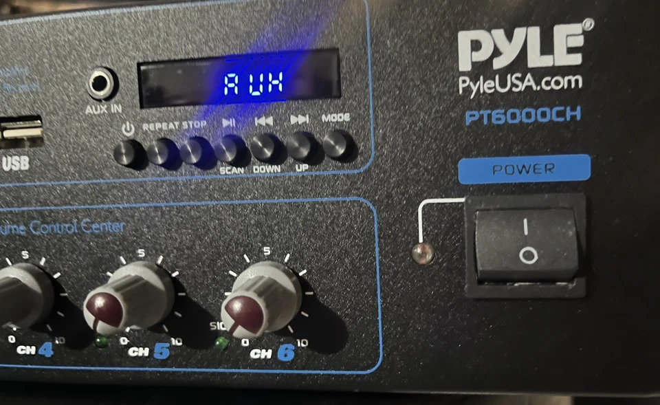 Pyle PT6000CH Wireless Bluetooth Amplifier Receiver 6-Channel 4200W PARTS ONLY - Image 4 of 4