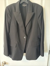 KOBI HALPERIN Black Melinda Single Button Front Blazer Jacket Size Large