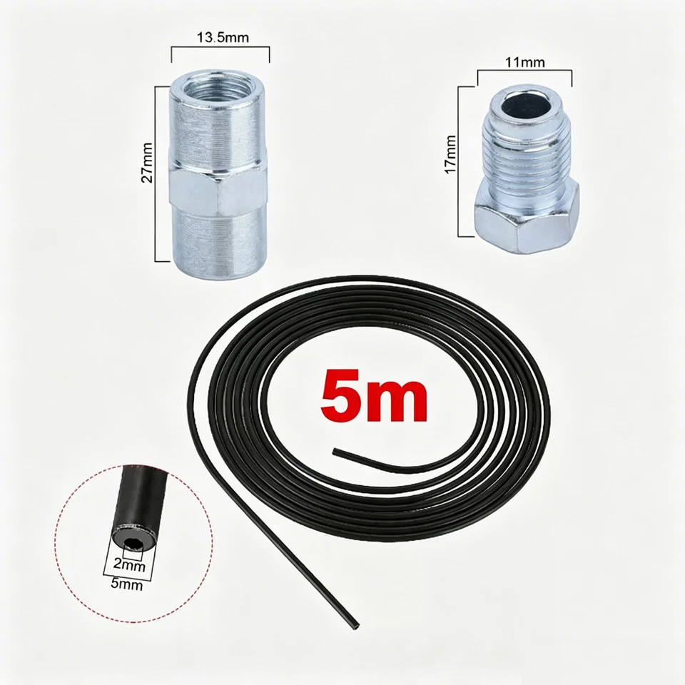 10M Bremsleitung Bremsrohr Stahl Ø 4,75mm + 10 Verschraubungen + 5 Verbinder - Bild 2 von 4
