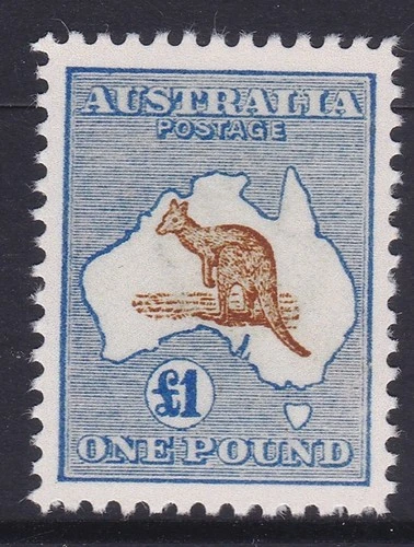 1913-46 KANGAROO & MAP 1 POUND WERNER'S REPLICA PRE-DECIMAL STAMP MUH