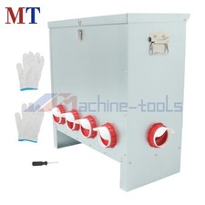 Automatic Chicken Feeder No Waste 85-120LBS 10Port Metal Poultry Feeder W/ Latch