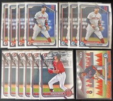 Marcelo Mayer Prospect Lot of 14 Red Sox Bowman Insert, Chrome & Paper Base