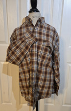 Wrangler Riggs Workwear Men's Plaid Cotton Button-Down Shirt Pockets L