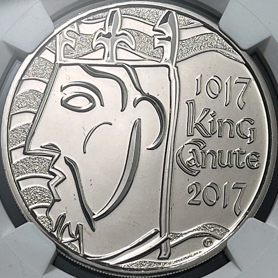 GREAT BRITAIN. 2017, 5 Pounds - NGC MS69 - Top Pop 🥇 King Canute, QEII, DPL - Image 3 of 4