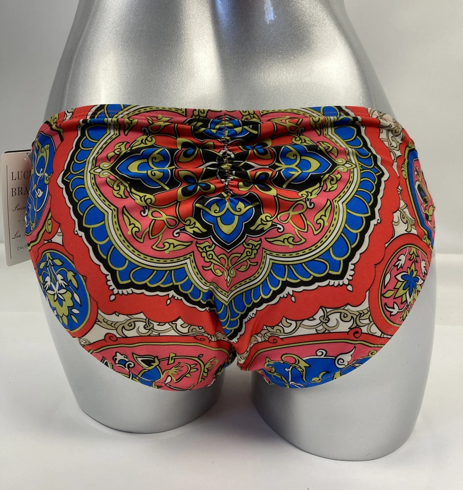 Parte inferior de bikini Lucky Brand Hipster M multicolor geométrica nueva precio de venta sugerido por el fabricante 54 USD Foto 2 de 4