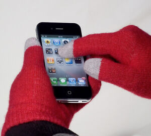 Touchscreen Handschuhe Rot für Apple iPad mini 4 Size S-M Touch Screen
