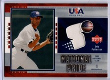 2003 UD USA Baseball National Pride Eric Patterson ROOKIE JERSEY