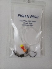 12 each Sand Flea EGG Series Mustad HOOK Pompano Fishing Rigs   Single Drop  