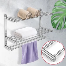 3 Tier Bathroom Towel Rack Stainless Steel  Towel Shelf Wall Mount