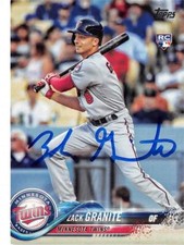 Zack Granite autographed baseball card (Minnesota Twins) 2018 Topps #115 Rookie