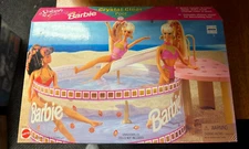 1995 Mattel Arco Toys Sparkle Beach Barbie Crystal Clear Pool Playset New Inbox