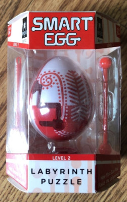 BePuzzled Smart Egg Labyrinth Puzzle Red Level 2 Ages 8+ 30772 with Stand New