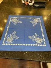 Vintage INTRUDER Rock Band or Motorcycle Bandana Handkerchief 21 x 20 Blue