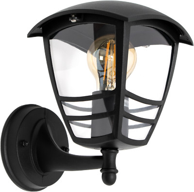 Außenhängeleuchte Außenlampe Laterne Wandleuchte Außenleuchte E27 Schwarz EDO