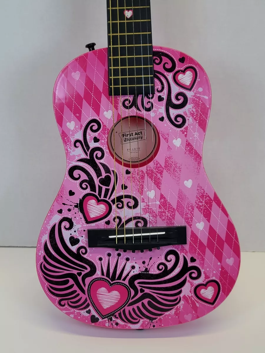 FIRST ACT DISCOVERY Pink Love Rock Designer Acoustic Guitar FG4077