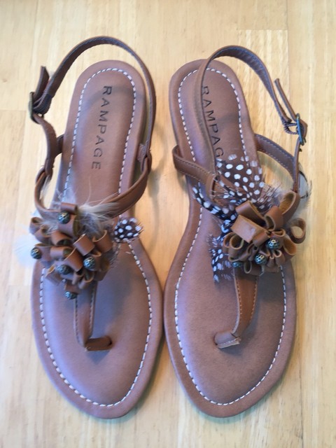 tan bow sandals