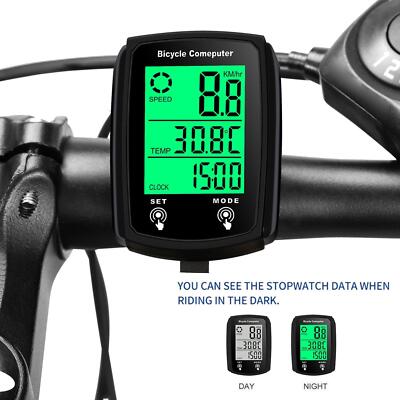 1Set Wireless Mountain Bike Speed Computer Waterproof Bicycle Odometer