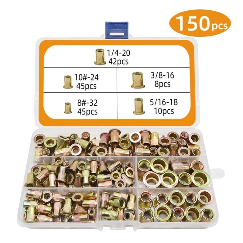 150/230Pcs Metric Rivets Nut Rivnut Kit (832 1024 1/420 5/1618 3/