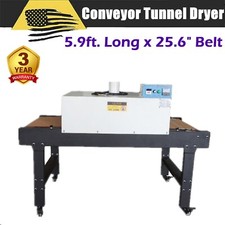 T-shirt Screen Printing Conveyor Tunnel Dryer 5.9ft Long x 25.6" Belt Screen
