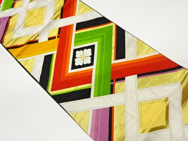 6911960: JAPANESE KIMONO / VINTAGE FUKURO OBI / WOVEN TASUKI