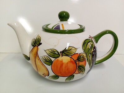World Bazaar Inc Fruit Theme Large Tea Pot