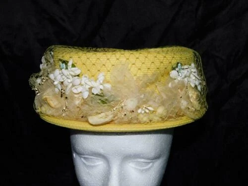 合成连衣裙 1960s 复古帽子女